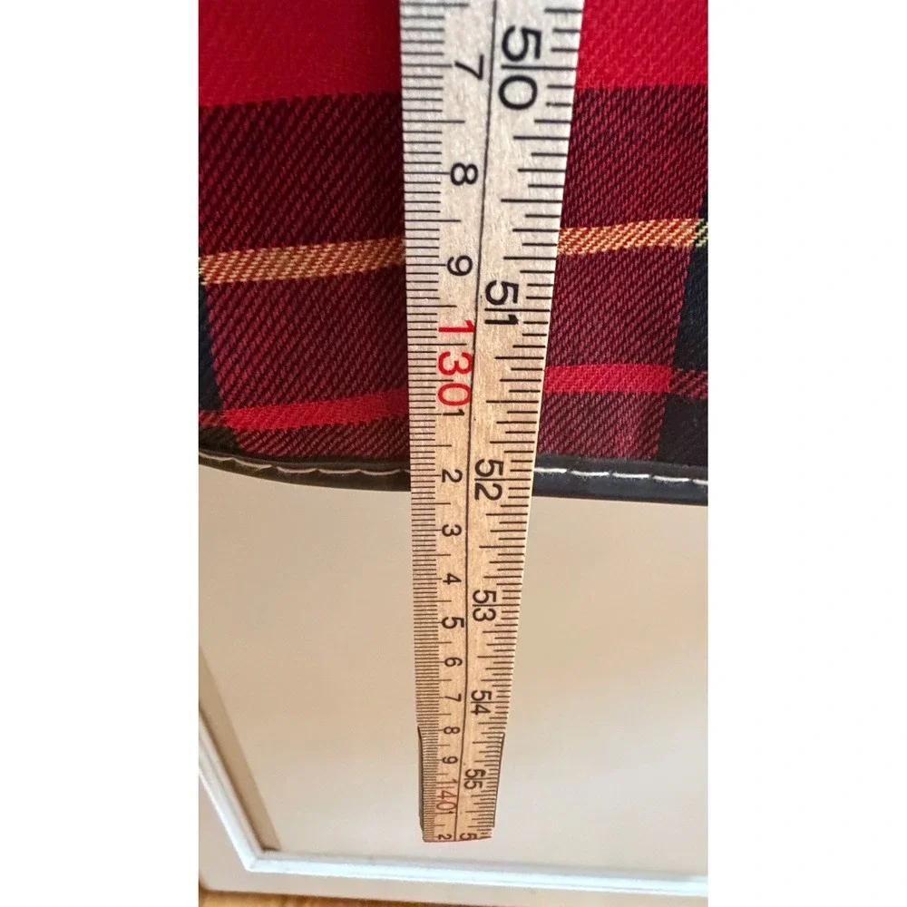 Vintage Hanging Garment Bag Red Tartan Plaid Travel Suit Carrier Luggage